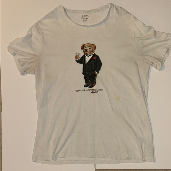 Polo Ralph Lauren Martini Polo Bear T-Shirt White XL - Picture 1 of 6